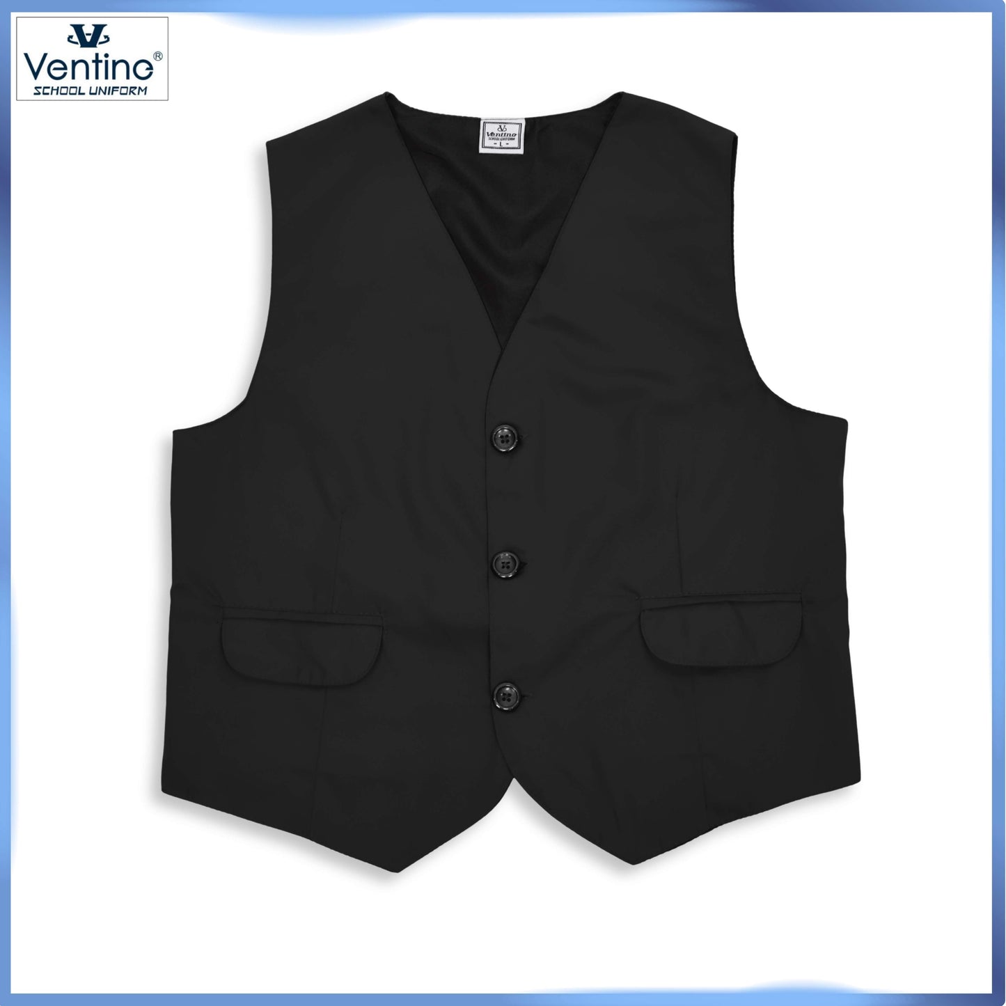 Ventine Vest Pengawas Sekolah Unisex | Size XS-3XL | Maroon / Blue / Brown / Black