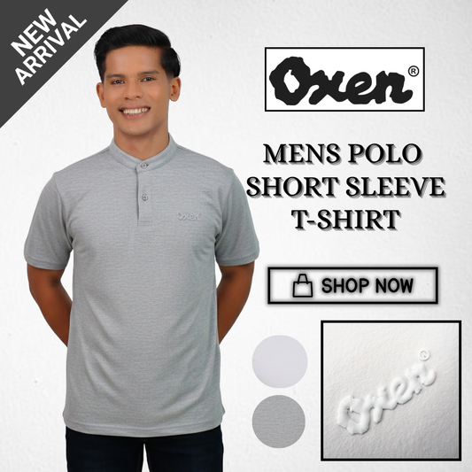 Brand Oxen Men's Polo Short Sleeve T-shirt/Baju T-Shirt Polo Lengan Pendek Lelaki , Potongan Slim Fit, 2 Warna