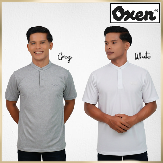 Brand Oxen Men's Polo Short Sleeve T-shirt/Baju T-Shirt Polo Lengan Pendek Lelaki , Potongan Slim Fit, 2 Warna