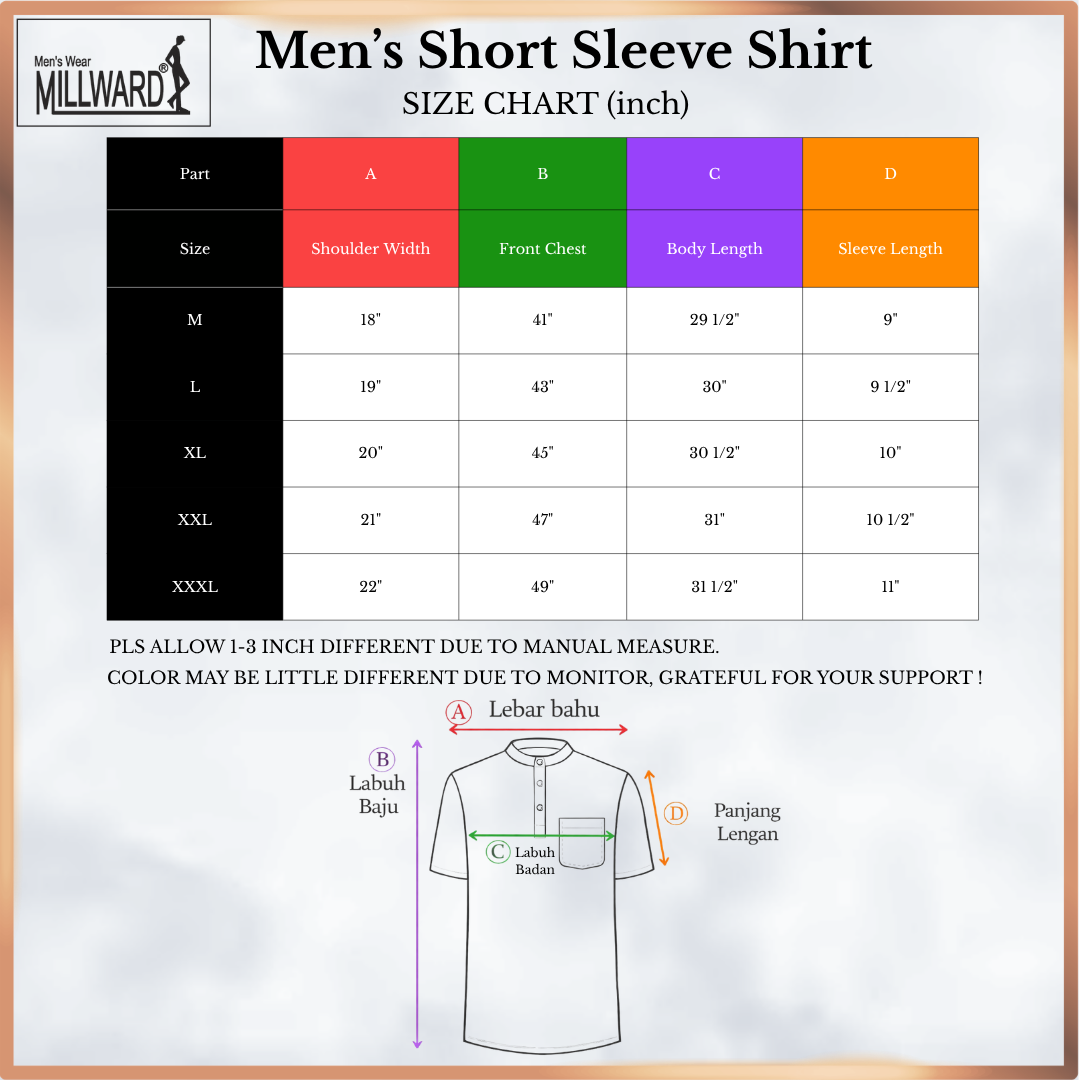 Millward Short sleeve button-up shirts with abstract patterns in Black, blue grey, and blue colors.