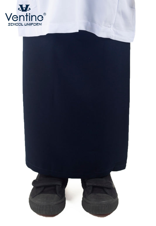 Kain Baju Kurung Biru Gelap Sekolah Rendah Kain Licin/Keras (KAIN SAHAJA)