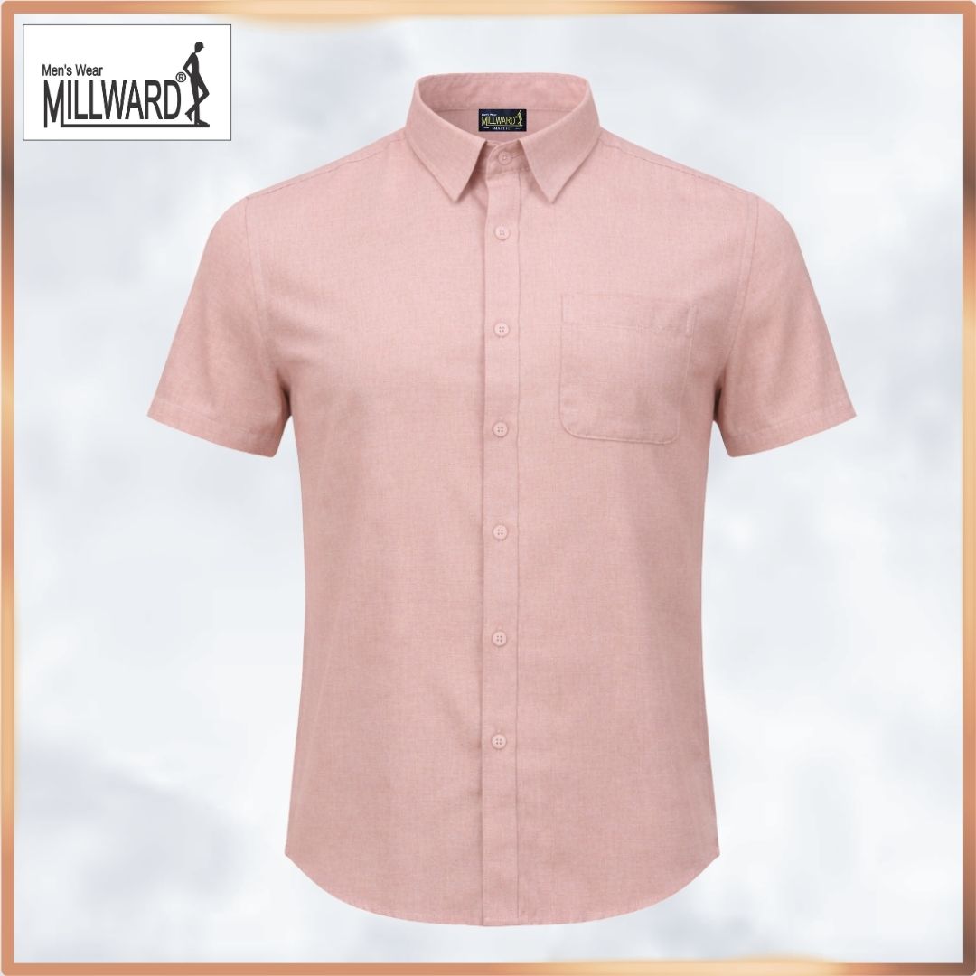 MILLWARD Men’s Short Sleeve Shirt Plain Design