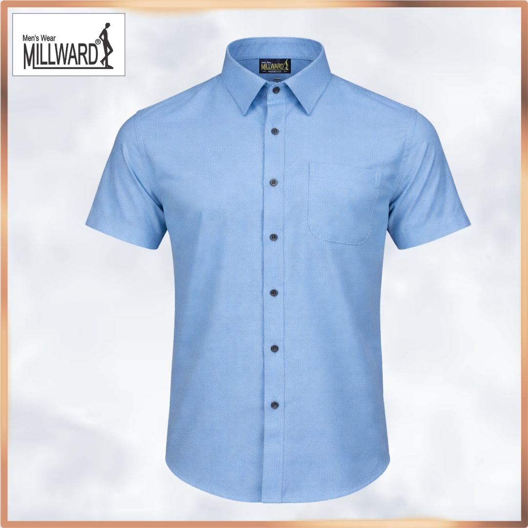 MILLWARD Men’s Short Sleeve Shirt Plain Design