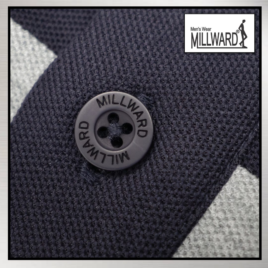 MILLWARD Brand Men’s Polo T-Shirt Red, Navy & White Slim Fit /Kemeja Polo Lelaki Warna Merah, Navy & Putih Potongan Slim