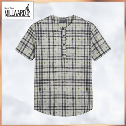 BRAND MILLWARD Men’s Plaid Short Sleeve Shirt