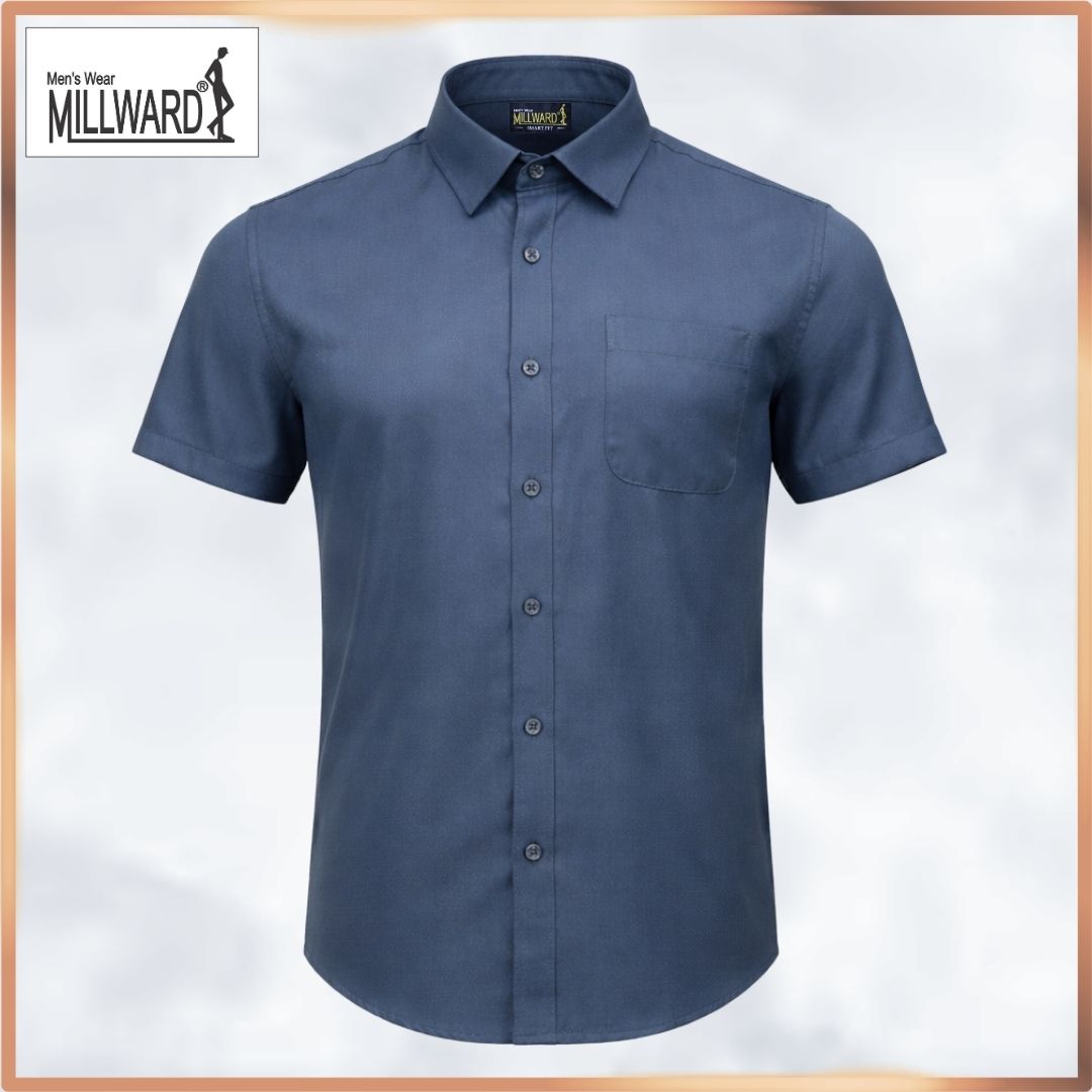 MILLWARD Men’s Short Sleeve Shirt Plain Design
