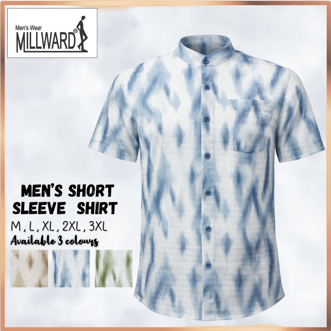 MILLWARD Men’s Short Sleeve Shirt Tie-Dye Pattern