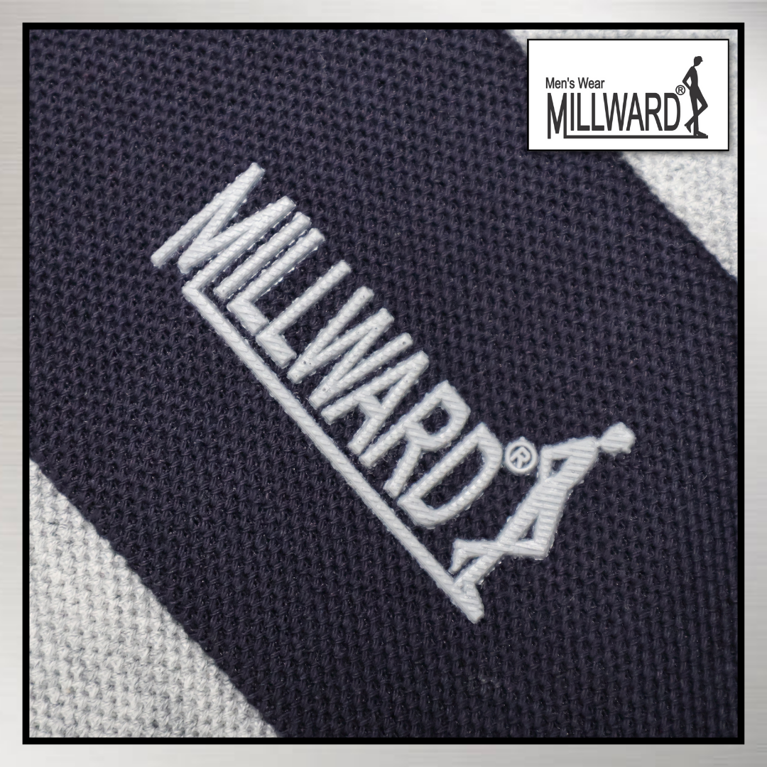 MILLWARD Brand Men’s Polo T-Shirt Red, Navy & White Slim Fit /Kemeja Polo Lelaki Warna Merah, Navy & Putih Potongan Slim