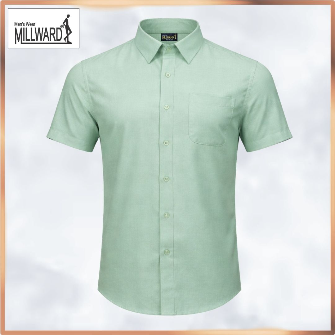 MILLWARD Men’s Short Sleeve Shirt Plain Design