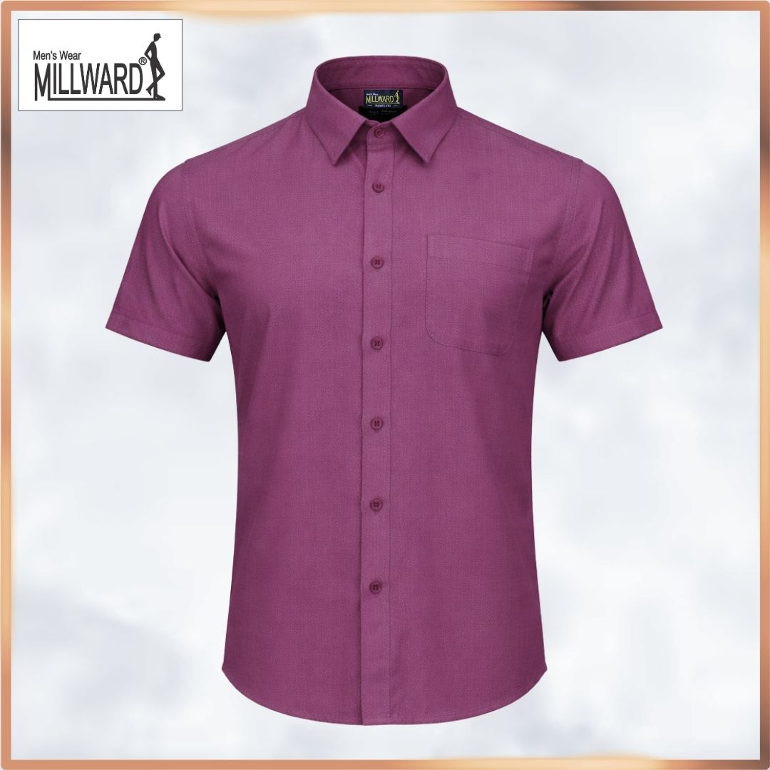 MILLWARD Men’s Short Sleeve Shirt Plain Design