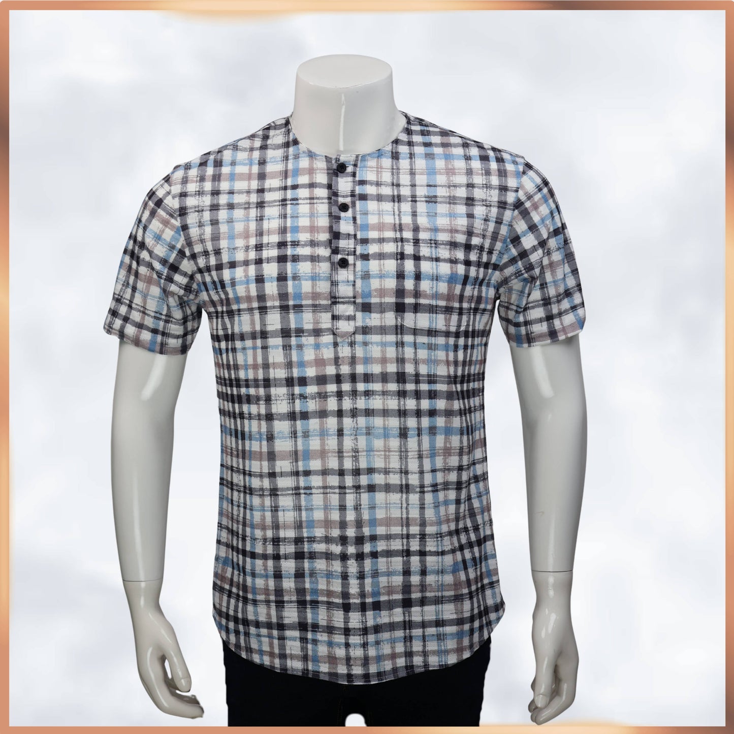 BRAND MILLWARD Men’s Plaid Short Sleeve Shirt