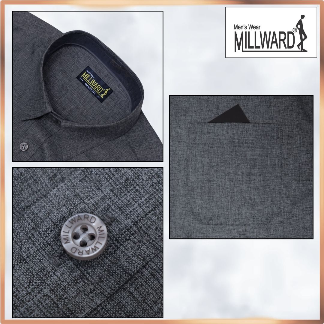 MILLWARD Men’s Short Sleeve Shirt Plain Design