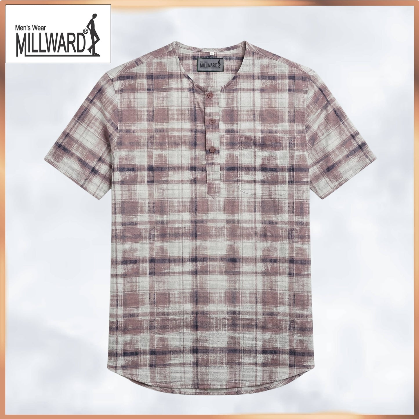 MILLWARD Men’s Plaid Short Sleeve Shirt