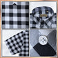 MILLWARD Modern Check Short Sleeve Shirt- checkered pattern, short sleeves, button-up front, sizes S-2XL