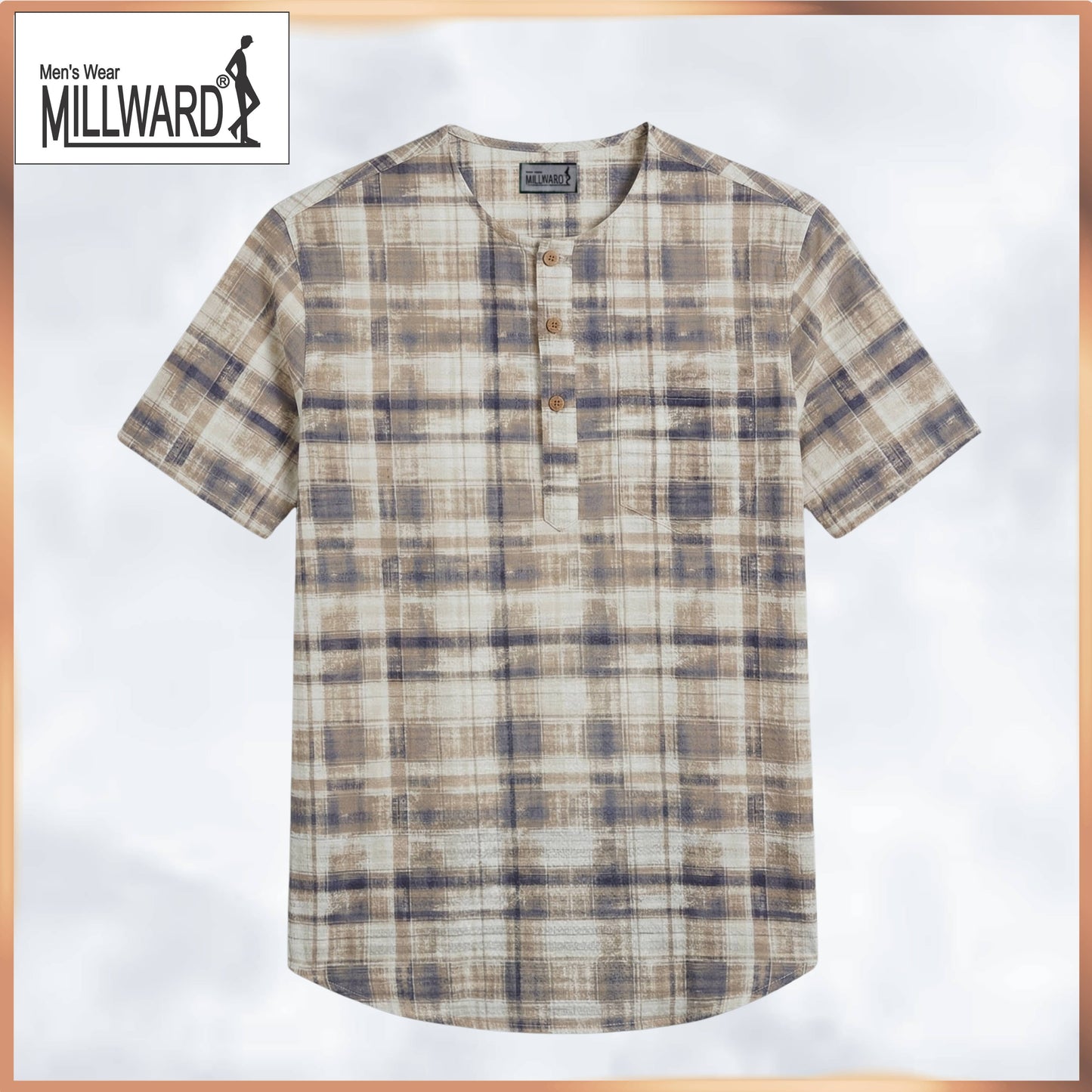MILLWARD Men’s Plaid Short Sleeve Shirt