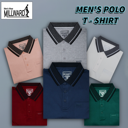 Millward Men’s Polo T-Shirt Short Sleeve (6 Colours) [Regular Fit]