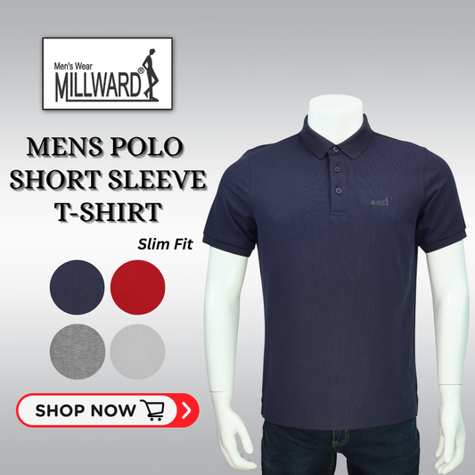 MILLWARD Brand Men’s Polo T-Shirt ,4 Colors,Slim Fit / Kemeja Polo Lelaki ,4 warna , Potongan Slim