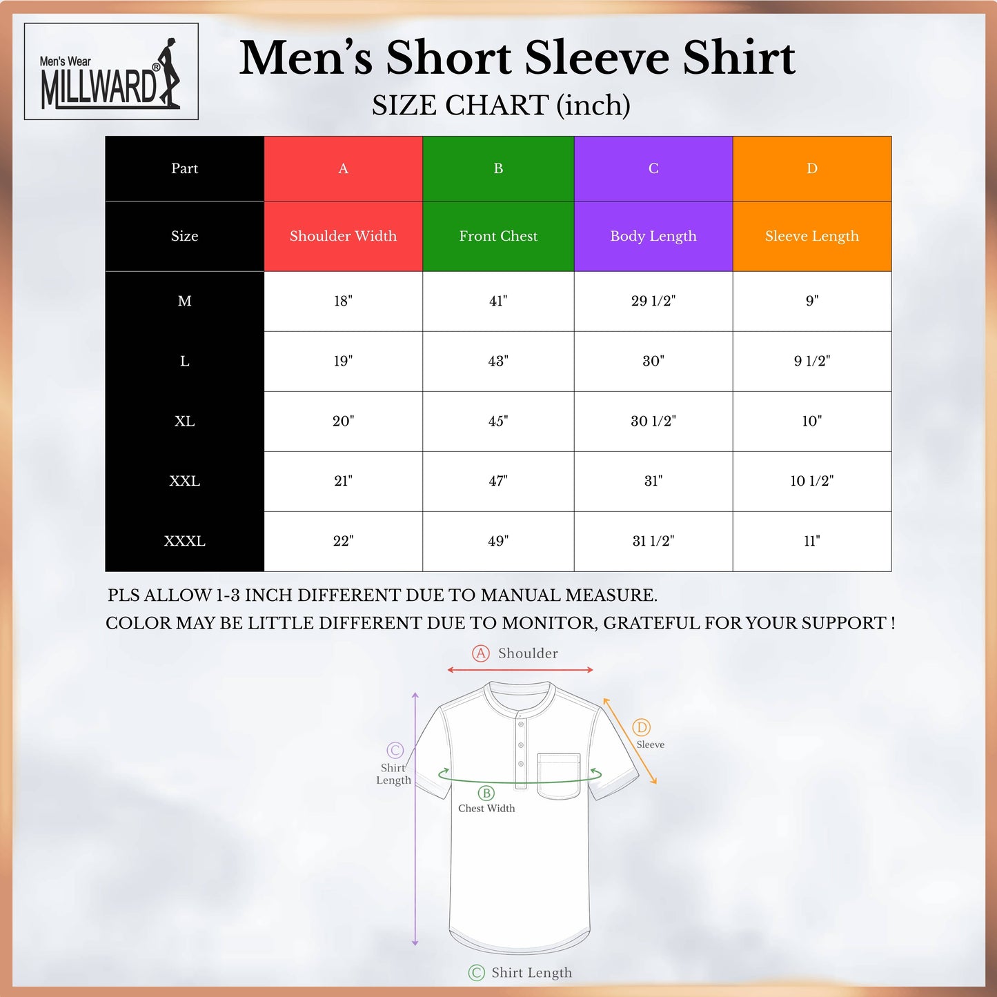 BRAND MILLWARD Men’s Plaid Short Sleeve Shirt