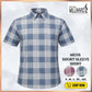 MILLWARD Classic Plaid Short Sleeve Shirt  Lavender & Blue Grey