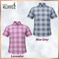 MILLWARD Classic Plaid Short Sleeve Shirt  Lavender & Blue Grey