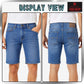 John Rider Men's Denim Short Pants Slim Fit /Light Denim Blue /Size 27-40