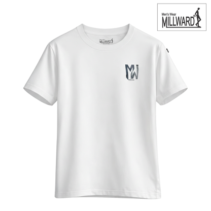 Brand Millward Roundneck T-Shirt ,Oversized ,White,Short Sleeve