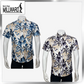 Brand Millward Shirt Short Sleeve Blue & Grey/Blue & Grey/Slim Fit