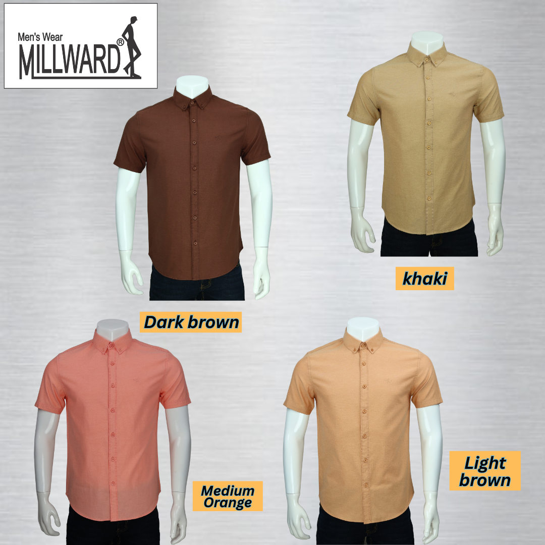 Brand MIllward Shirt short sleeve ,17 colors ,slim fit