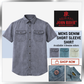 Brand John RIder Men's Denim Shirt Short Sleeve S-5XL [Smart Fit] [Silver Grey/Ash Blue/Khaki]