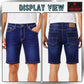 John Rider Men's Denim Short Pants Slim Fit /Denim Blue /Size 27-40