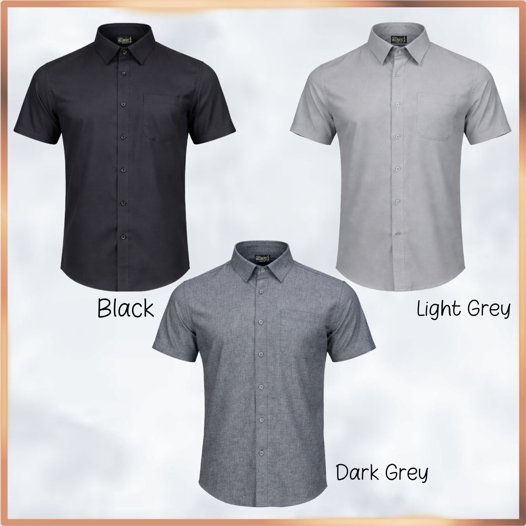 MILLWARD Men’s Short Sleeve Shirt Plain Design