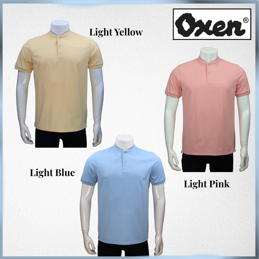 Brand Oxen Men's Polo Short Sleeve T-shirt/Baju T-Shirt Polo Lengan Pendek Lelaki , Potongan Slim Fit, 3 Warna
