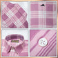 MILLWARD Classic Plaid Short Sleeve Shirt  Lavender & Blue Grey