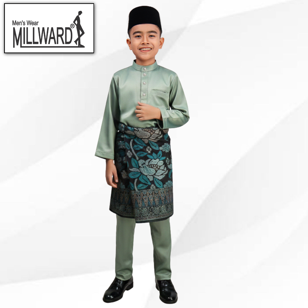 BRAND MILLWARD BAJU MELAYU 2026 ,CEKAK MUSANG, SLIM FIT , 10 COLORS , KIDS , (Tidak Termasuk Sampin)
