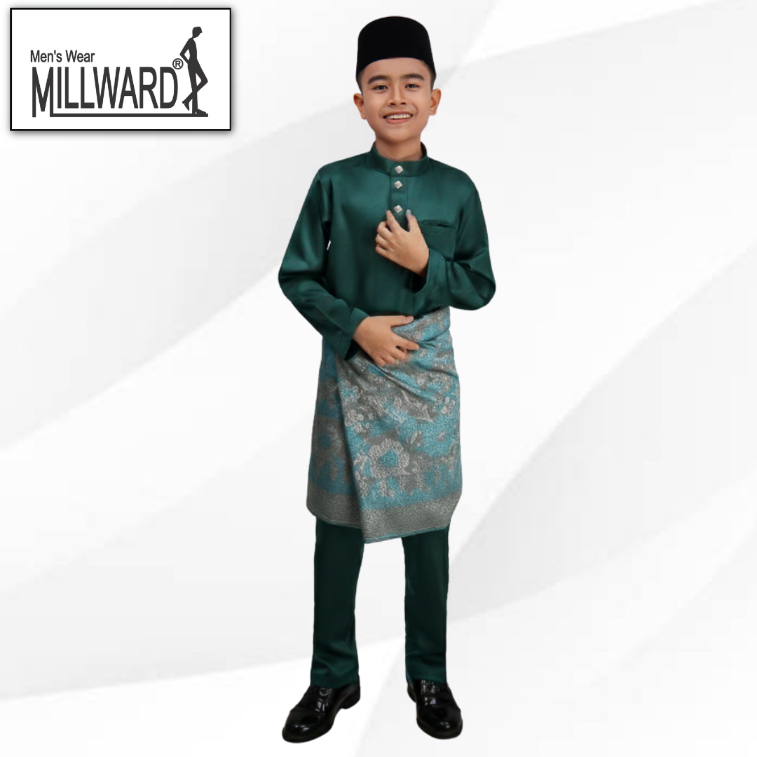 BRAND MILLWARD BAJU MELAYU 2026 ,CEKAK MUSANG, SLIM FIT , 10 COLORS , KIDS , (Tidak Termasuk Sampin)