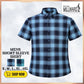 MILLWARD Classic Plaid Short Sleeve Shirt Navy & Green