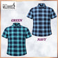 MILLWARD Classic Plaid Short Sleeve Shirt Navy & Green