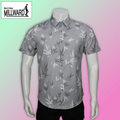 Brand Millward Shirt Short Sleeve Slim Fit Leaf Pattern Collection / Baju kemeja Lengan Pendek Koleksi Millward Slim Fit  Corak Daun