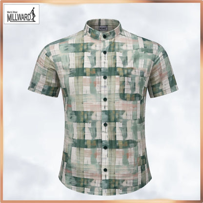 MILLWARD Men’s Short Sleeve Shirt Abstract Pattern