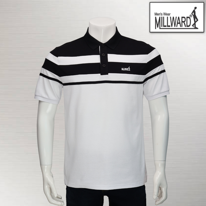 MILLWARD Brand Men’s Polo T-Shirt Red, Navy & White Slim Fit /Kemeja Polo Lelaki Warna Merah, Navy & Putih Potongan Slim