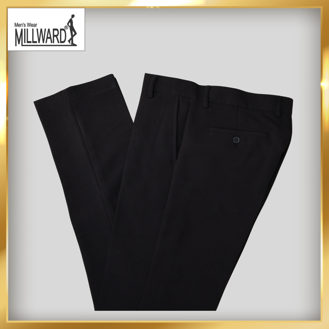 Brand Millward Men's Black Slack Long Pant Slim Fit [Size27-42] /Seluar Slack Hitam Lelaki Slim Fit [Size27-42]