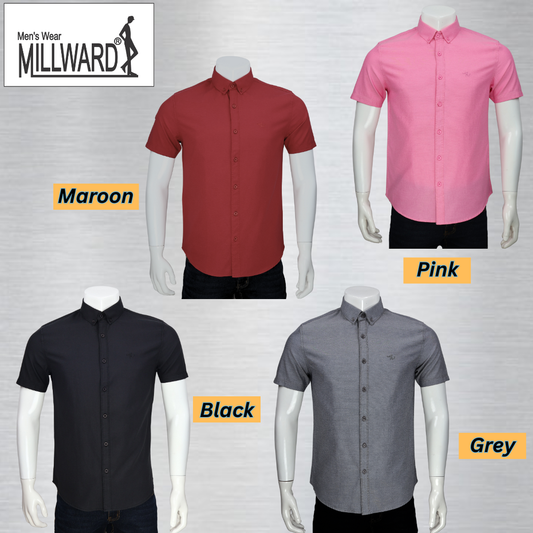 Brand MIllward Shirt short sleeve ,17 colors ,slim fit