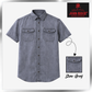 Brand John RIder Men's Denim Shirt Short Sleeve S-5XL [Smart Fit] [Silver Grey/Ash Blue/Khaki]