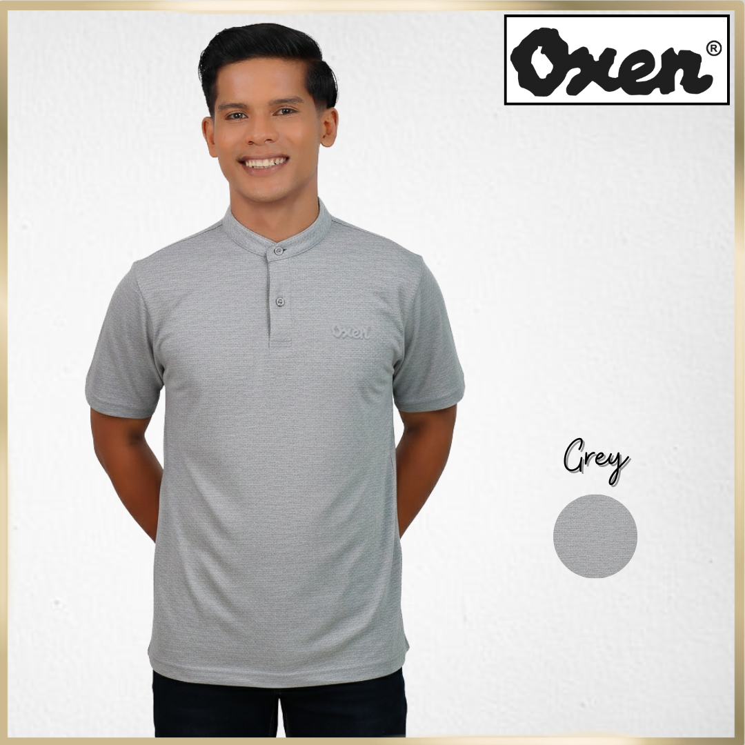 Brand Oxen Men's Polo Short Sleeve T-shirt/Baju T-Shirt Polo Lengan Pendek Lelaki , Potongan Slim Fit, 2 Warna