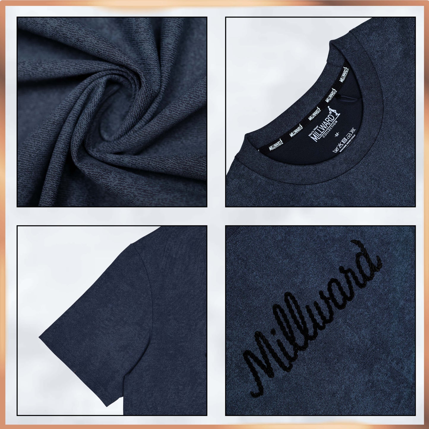 Millward Oversized T-Shirt Short Sleeve S - XL {Navy} / Baju Oversize Lengan Pendek