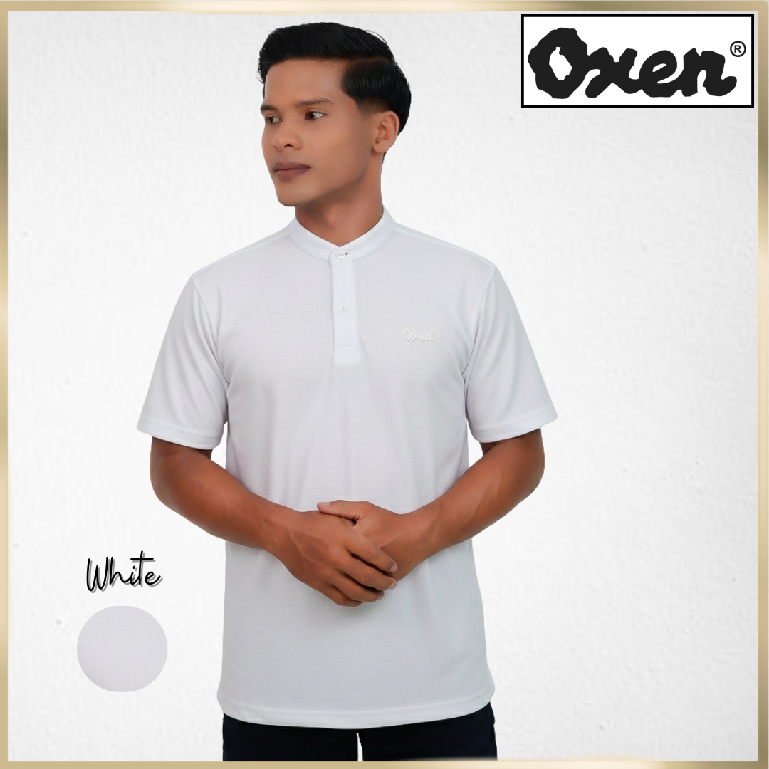 Brand Oxen Men's Polo Short Sleeve T-shirt/Baju T-Shirt Polo Lengan Pendek Lelaki , Potongan Slim Fit, 2 Warna