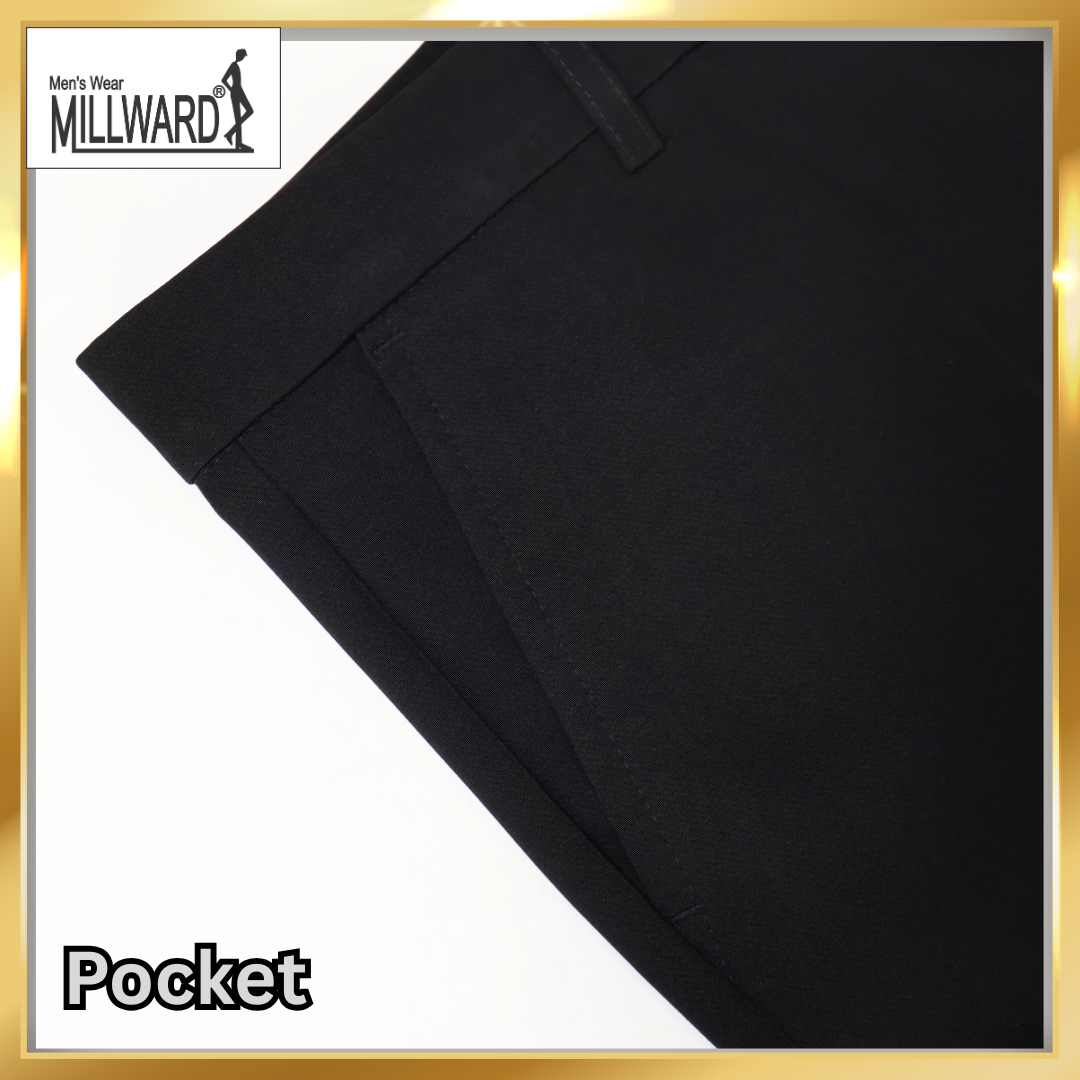 Brand Millward Men's Black Slack Long Pant Slim Fit [Size27-42] /Seluar Slack Hitam Lelaki Slim Fit [Size27-42]