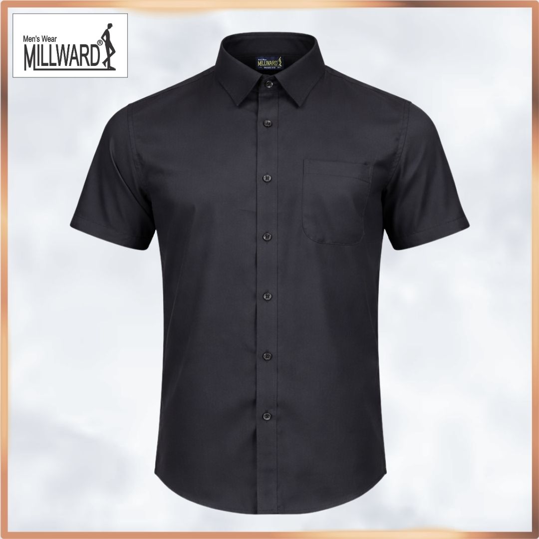 MILLWARD Men’s Short Sleeve Shirt Plain Design