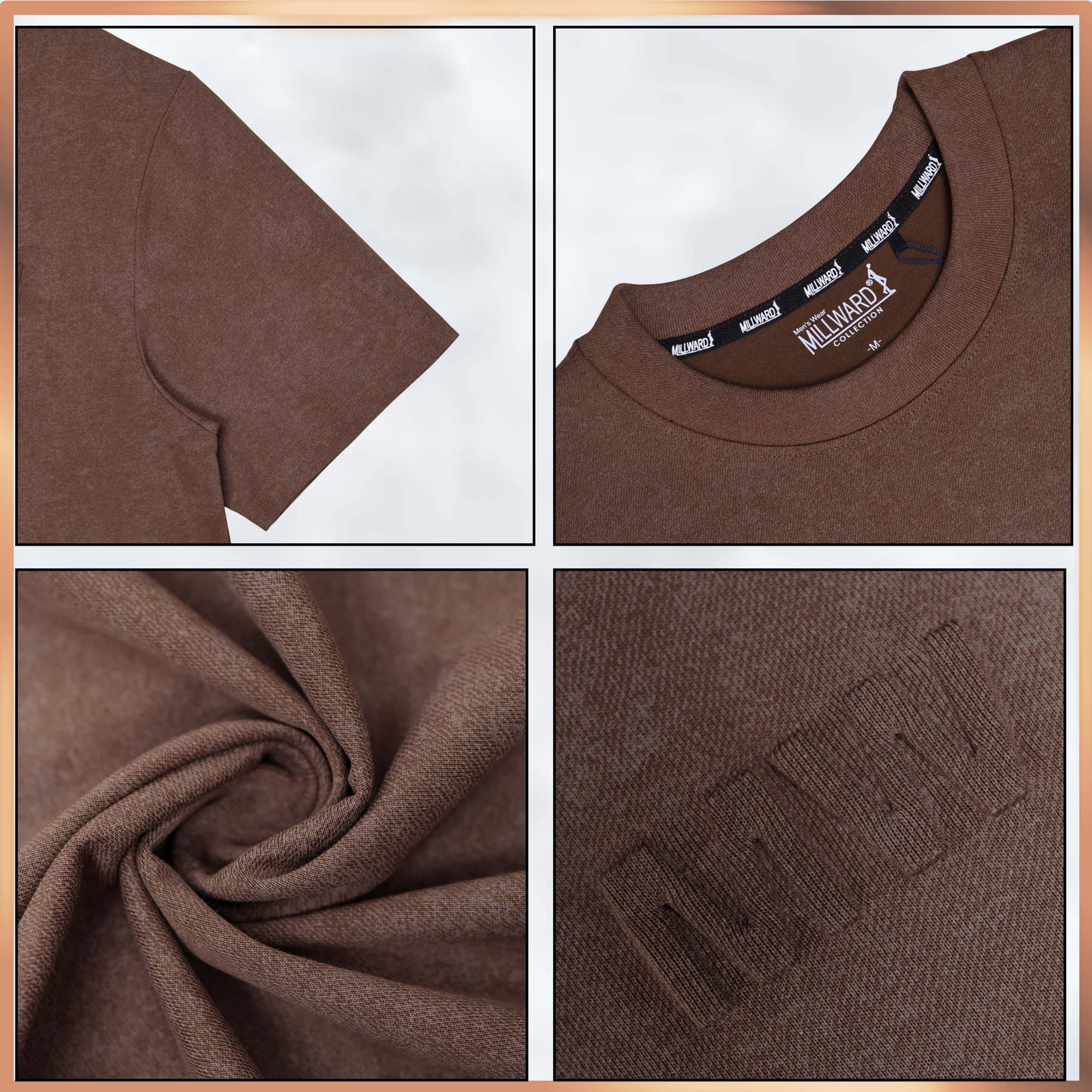 Millward Oversized T-Shirt Short Sleeve S - XL {Dark Brown} / Baju Oversize Lengan Pendek