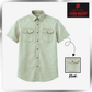 Brand John RIder Men's Denim Shirt Short Sleeve S-5XL [Smart Fit] [Silver Grey/Ash Blue/Khaki]